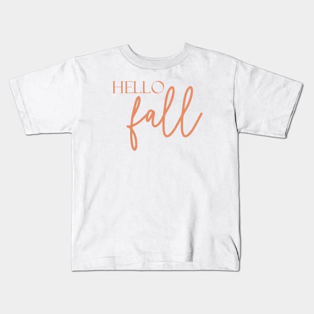 Hello Fall Kids T-Shirt by littlemoondance